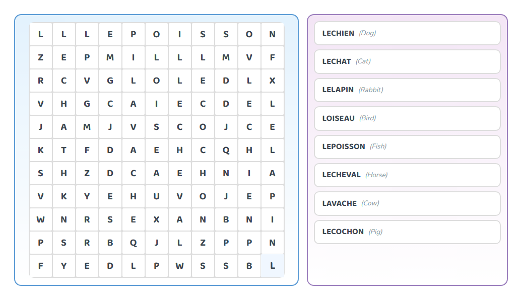 Find the words